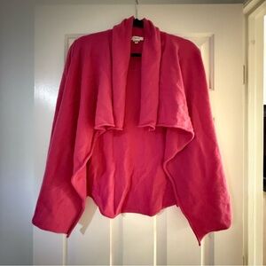 🩷 Tyler Boe 100% Cashmere Open Front Cardigan Sweater - Hot Pink - Size M 🩷